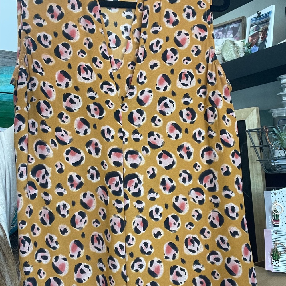 CAbi Leopard Print A-Line Skirt - Black, Pink, Tan